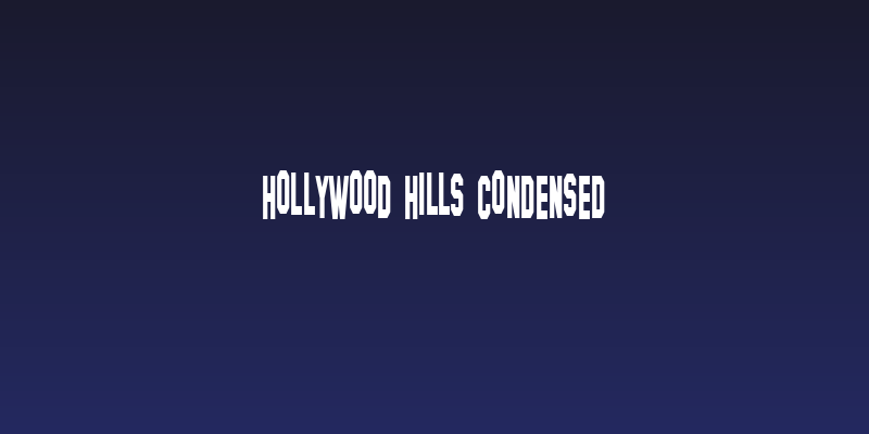 Hollywood Hills Condensed Social Header