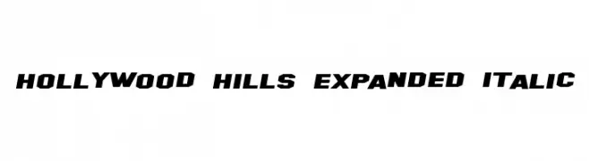 Hollywood Hills Expanded Italic  Скачать бесплатные шрифты