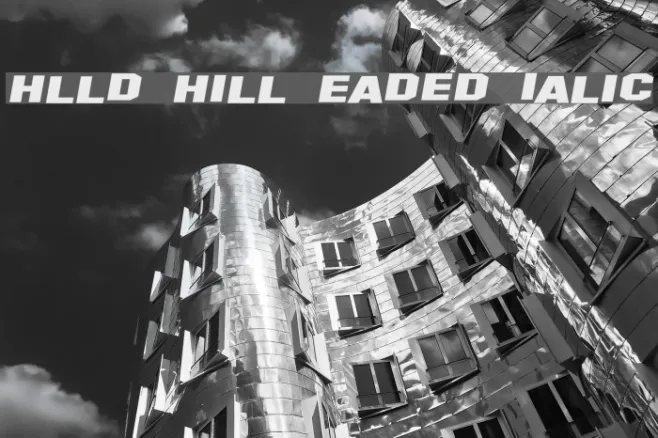 Hollywood Hills Expanded Italic Example 1