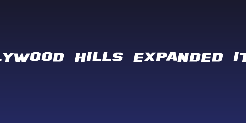 Hollywood Hills Expanded Italic Social Header