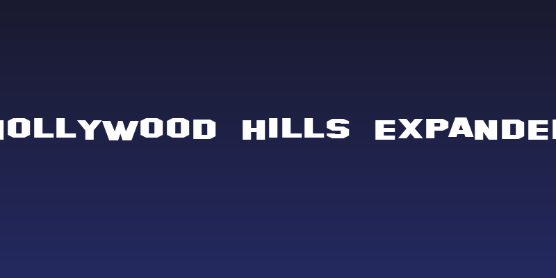 Hollywood Hills Expanded Social Header