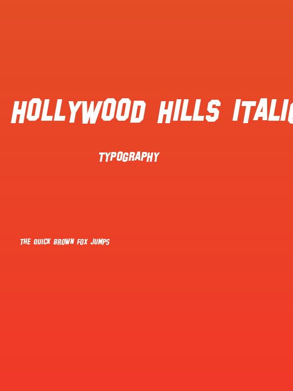 Hollywood Hills Italic Poster
