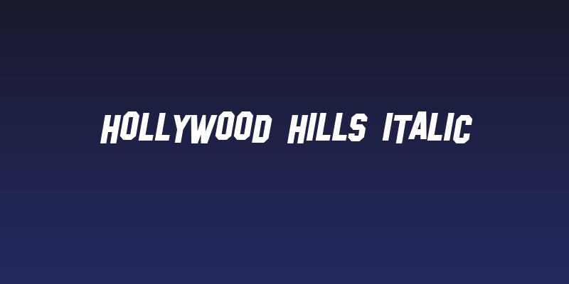 Hollywood Hills Italic Social Header