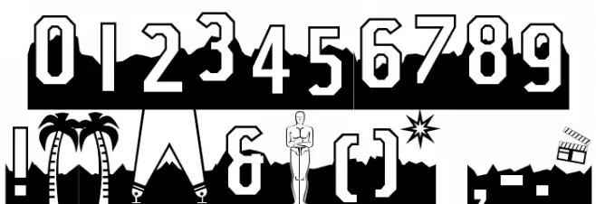 Hollywood X Font OTHER CHARS