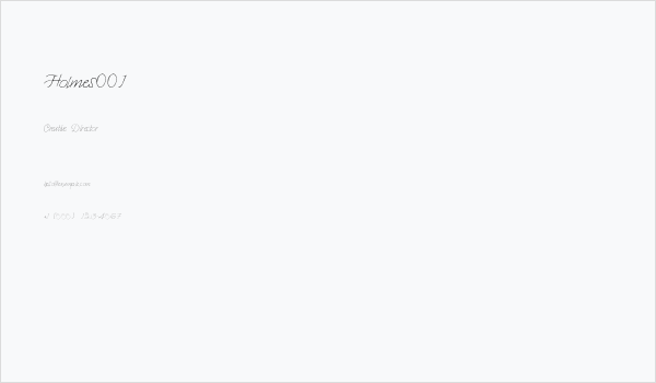 Holmes001 Business Card