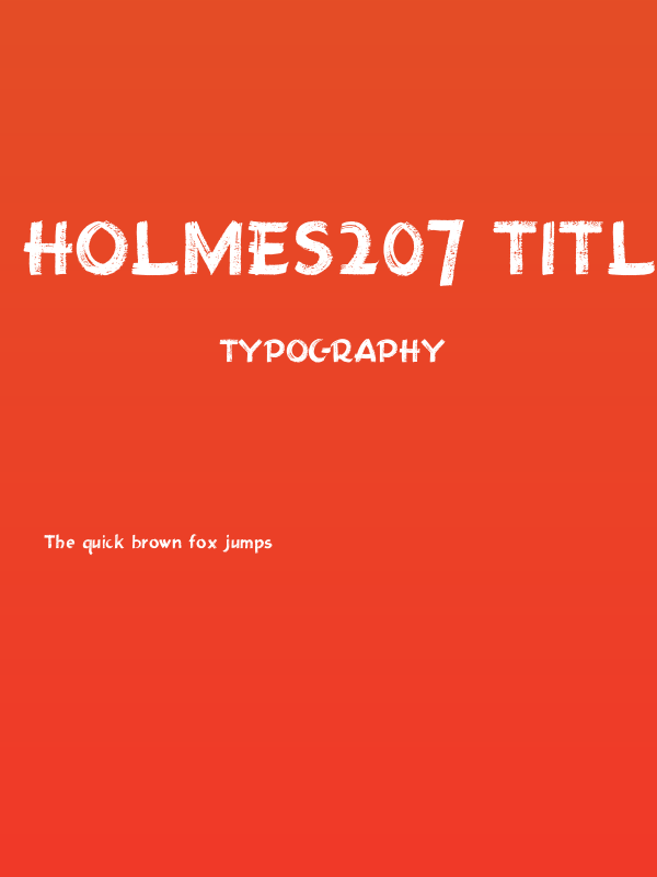 Holmes207 Titling Poster