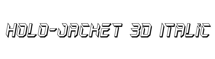 Holo-Jacket 3D Italic Шрифта