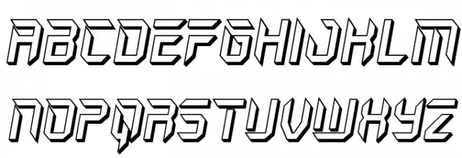 Holo-Jacket 3D Italic Fonte MAIÚSCULAS