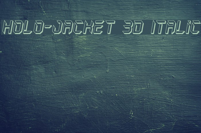 Holo-Jacket 3D Italic Font examples
