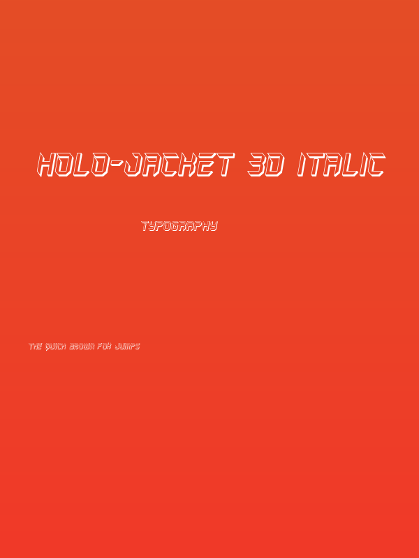 Holo-Jacket 3D Italic Poster