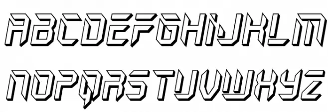 Holo-Jacket 3D Italic Caratteri MINUSCOLO