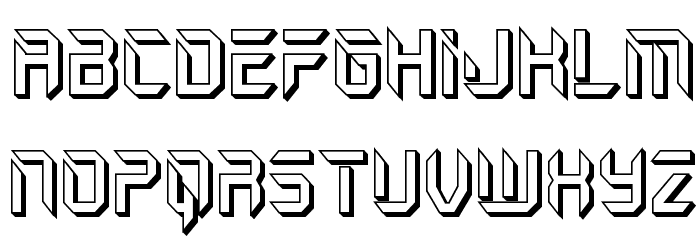 Holo-Jacket 3D Font LOWERCASE