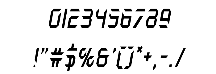 Holo-Jacket Condensed Italic Font OTHER CHARS