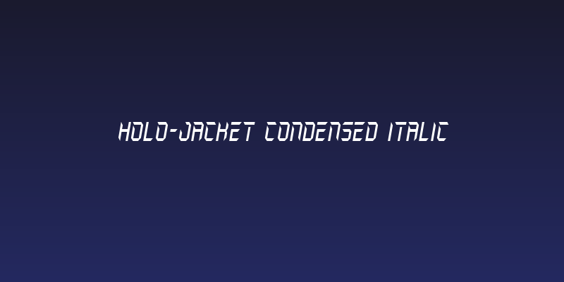 Holo-Jacket Condensed Italic Social Header