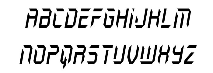Holo-Jacket Condensed Italic Font LOWERCASE