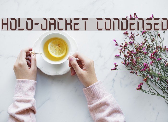 Holo-Jacket Condensed Font examples