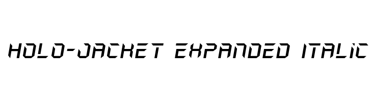 Holo-Jacket Expanded Italic Шрифта
