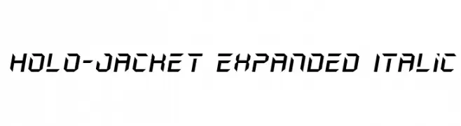 Holo-Jacket Expanded Italic  Free Fonts Download