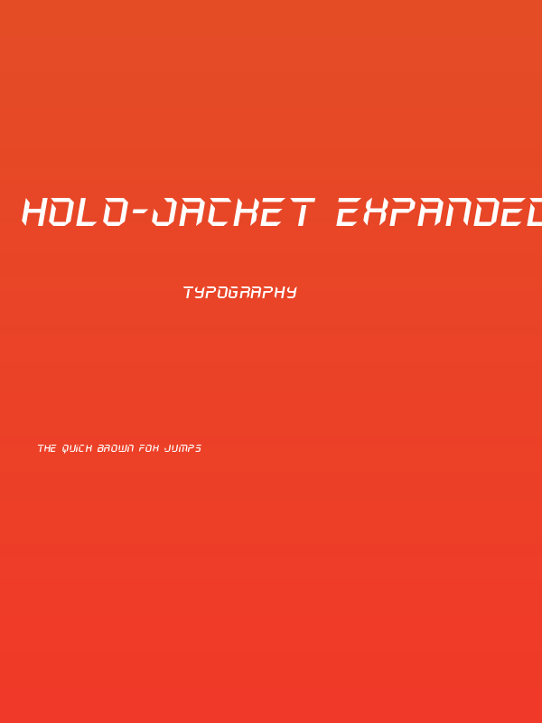 Holo-Jacket Expanded Italic Poster