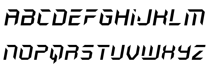 Holo-Jacket Expanded Italic Font LOWERCASE
