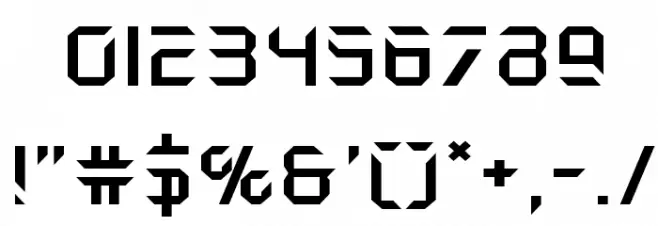 Holo-Jacket Expanded Font OTHER CHARS