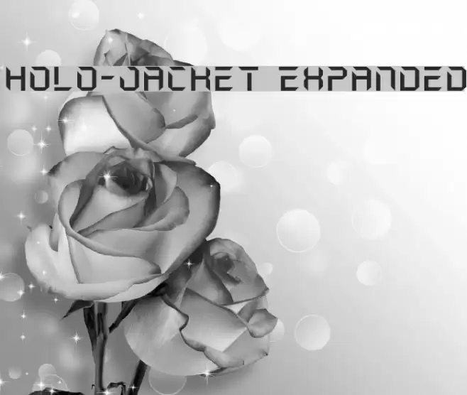 Holo-Jacket Expanded Font examples