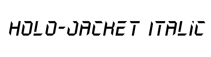 Holo-Jacket Italic Шрифта