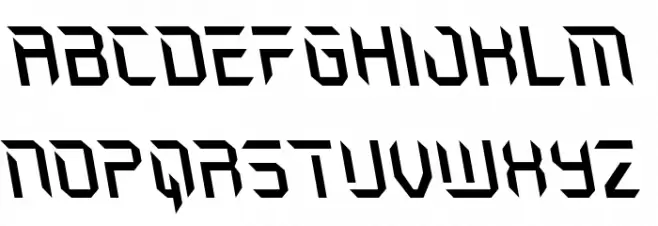 Holo-Jacket Leftalic フォント 大文字