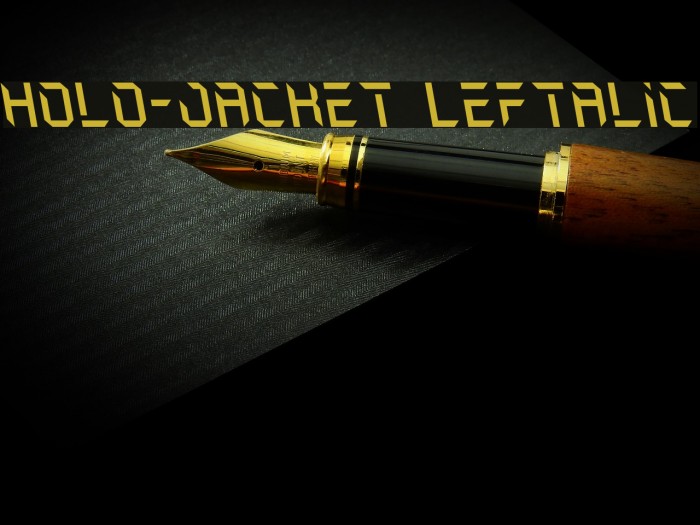 Holo-Jacket Leftalic Шрифта examples