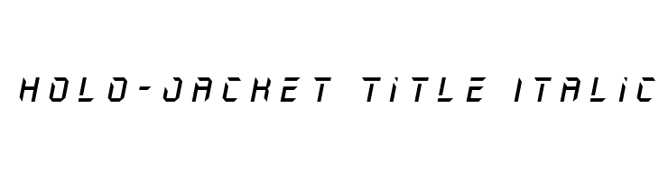 Holo-Jacket Title Italic Шрифта