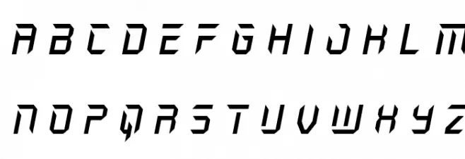 Holo-Jacket Title Italic Schriftart Groß
