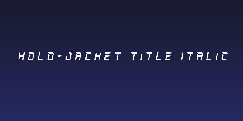 Holo-Jacket Title Italic Social Header