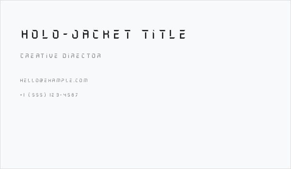Holo-Jacket Title Business Card