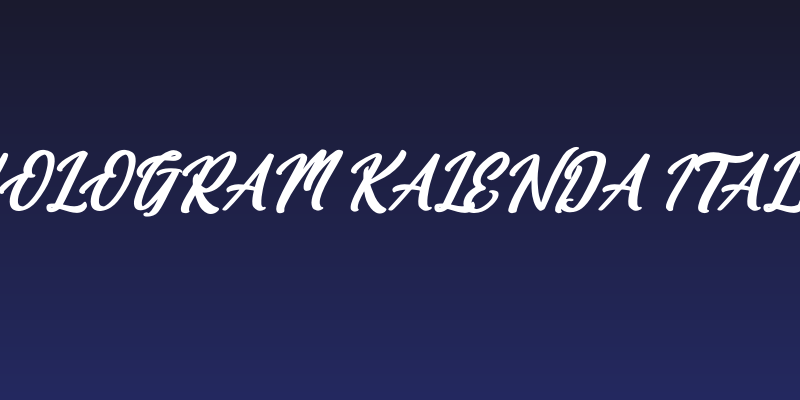 Hologram Kalenda Italic Social Header