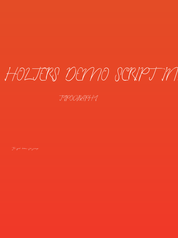 Holters Demo Script Inline Poster