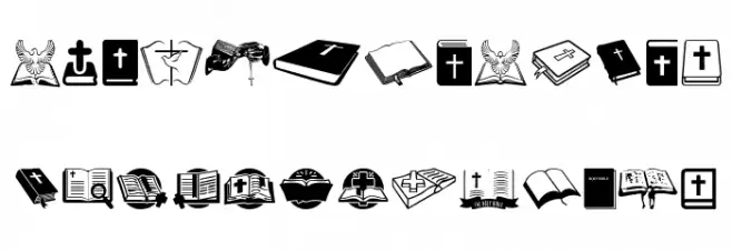 Holy Bible Font Litere mari
