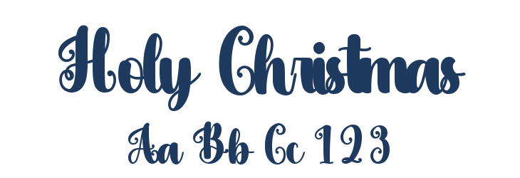 Holy Christmas Font Preview