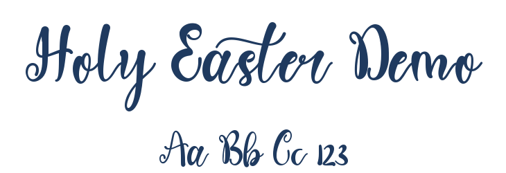 Holy Easter Demo Font Preview