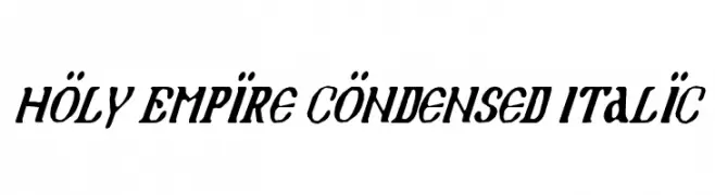 Holy Empire Condensed Italic  baixar fontes gratis