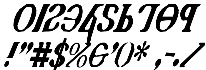 Holy Empire Condensed Italic Polices AUTRES CHARS