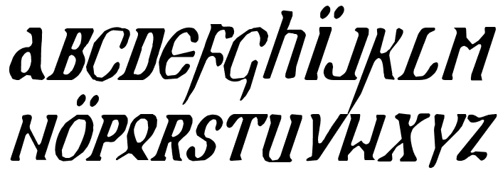 Holy Empire Condensed Italic Polices MINUSCULES