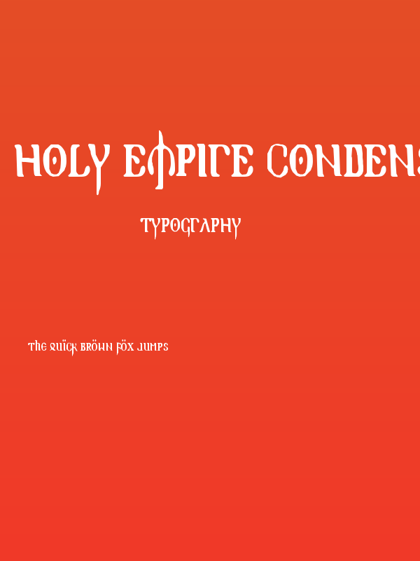 Holy Empire Condensed Poster