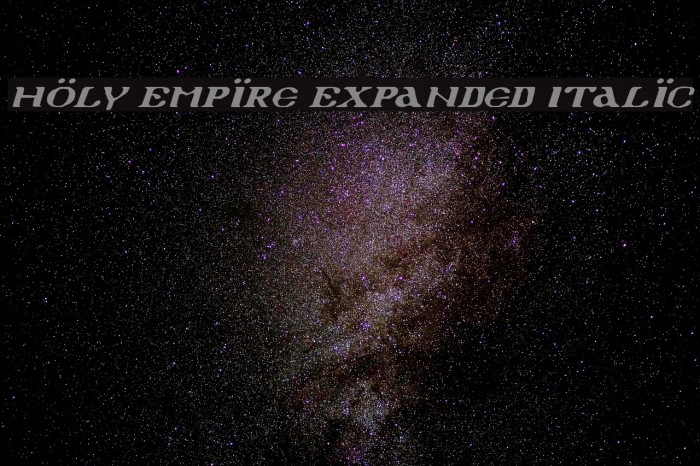 Holy Empire Expanded Italic Font examples
