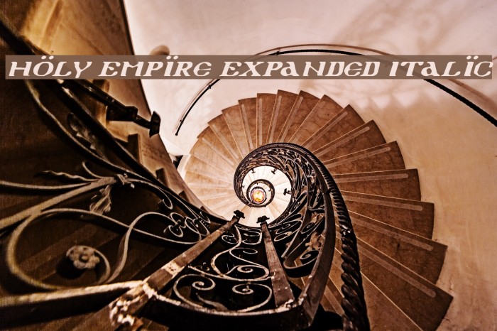 Holy Empire Expanded Italic Font examples