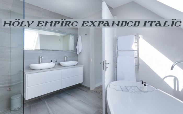 Holy Empire Expanded Italic Font examples