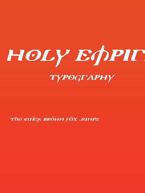 Holy Empire Expanded Italic Poster