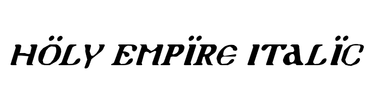 Holy Empire Italic  Скачать бесплатные шрифты