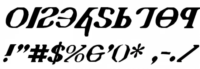 Holy Empire Italic Шрифта ДРУГИЕ символов