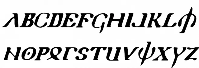 Holy Empire Italic Schriftart Groß