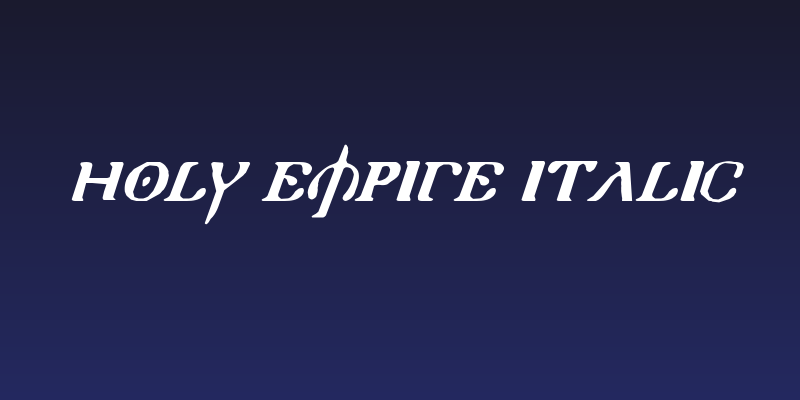 Holy Empire Italic Social Header